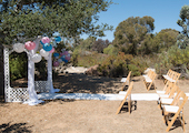 South African Garden, wedding ceremony setup.